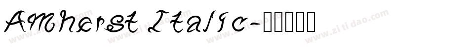 Amherst Italic字体转换